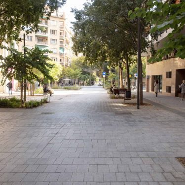 Obras de los proyectos de los nuevos ejes verdes. Eje Rocafort (Tramo: Av. de Roma – Aragón) y Eix Borrell (Tramo: Av. de Roma – Aragón) -  Ubicación: Barcelona